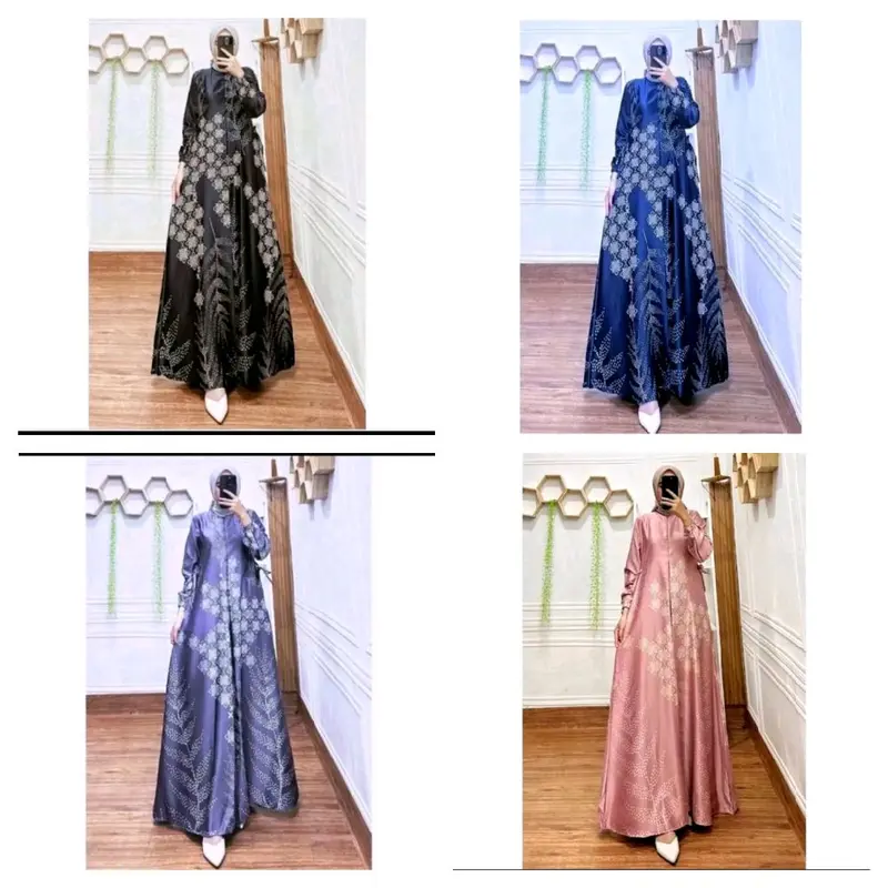 GAMIS HYGET  MOTIF TUMPAL MURAH BUSUI LENGAN KARET  BANYAK MOTIF Cantik Muslim Wanita Mewah Syari 1