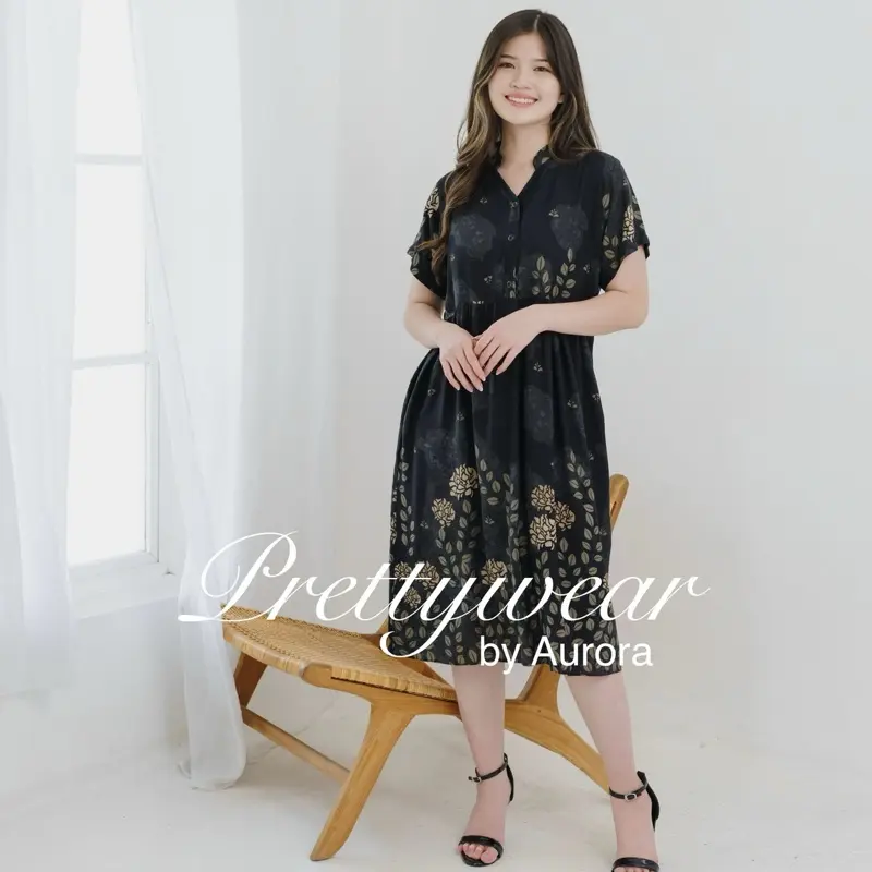 Nona Dress Part 2 Daster Busui Bumil Cantik Murah Premium Pakaian Wanita Bunga Rayon Premium Ada Saku Katun Nyaman Kancing Motif 0