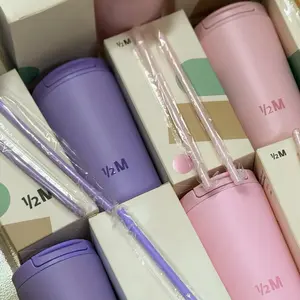 1/2M tumbler Makkah Botol Minum dengan Sedotan Warna lucu tumbler 1000% original