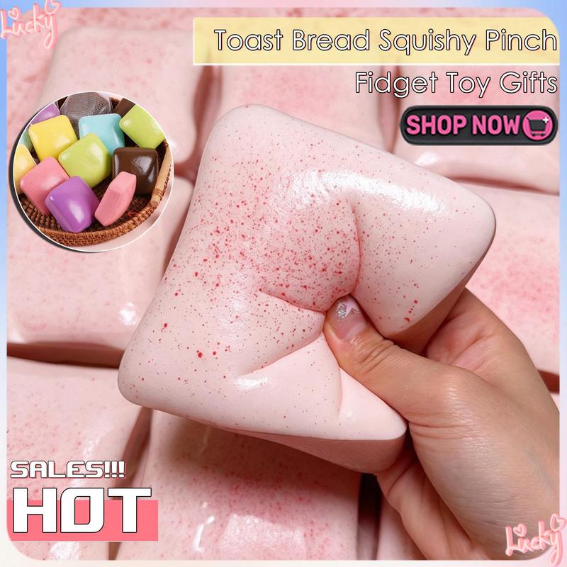 Đồ chơi mềm hình bánh vuông hài hước, dáng bánh thật, hồi phục chậm, mềm mại khi bóp, giảm căng thẳng, đồ dùng tiệc, quà tặng sinh nhật cho người nhận