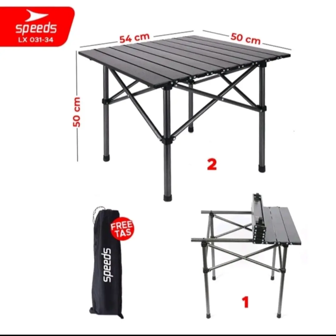 TAFFSPORT SPEEDS MEJA LIPAT PIKNIK PORTABLE CAMPING FOLDABLE CAMPING TABLE WITH BAG