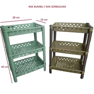 Rak Bumbu dapur Plastik 3 Susun Rak Penyimpanan /rak susun serbaguna mini kotak rakdapur