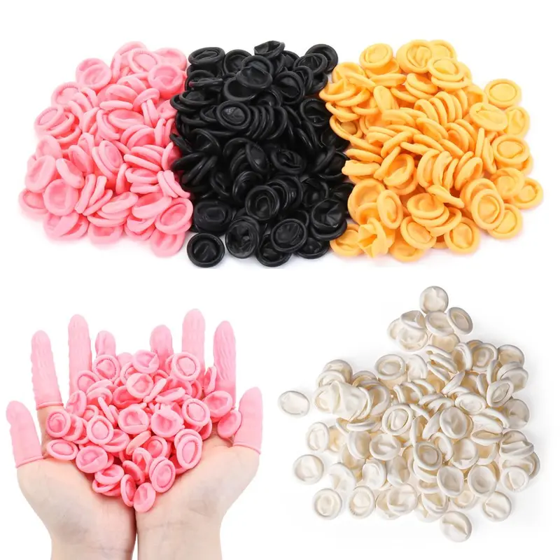 Găng Tay Cao Su Cots Ngón Tay Cao Su Dùng Một Lần, Chống Trượt, Găng Tay Bảo Vệ Đầu Ngón Tay 100 / 300 CÁI 1
