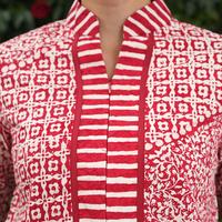 Gambar NONA RARA - Savita Dobi Merah Putih T4434, Baju kerja batik blouse wanita modern - S dari Nona Rara Batik Kota Administrasi Jakarta Timur 3 Tokopedia