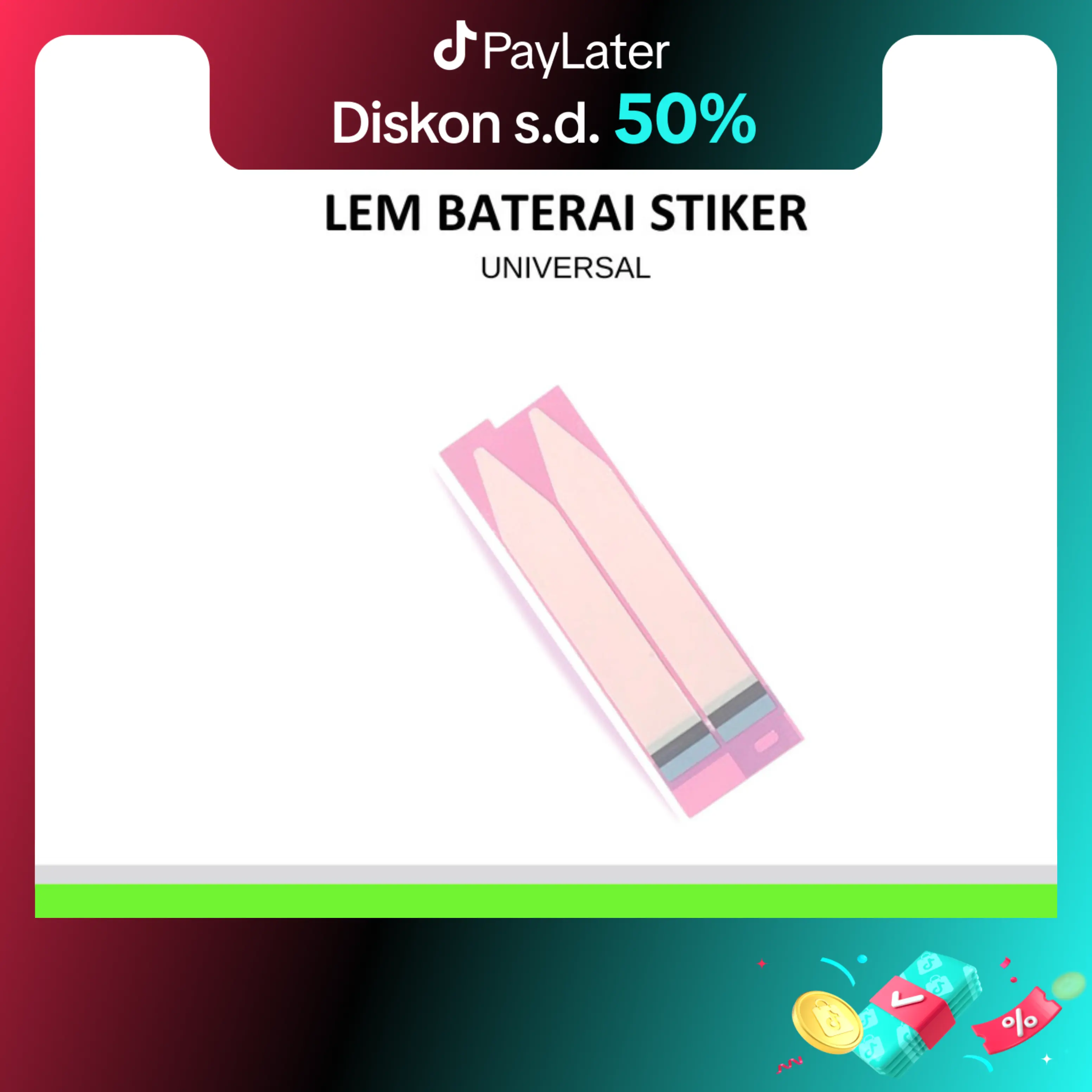 RakkiPanda - Lem Baterai Stiker Adhesive Universal