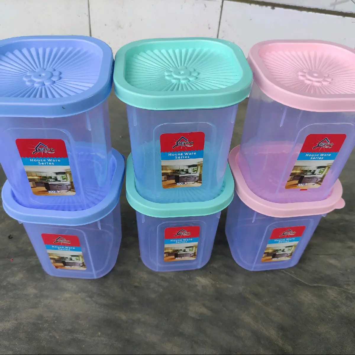 6 buah toples yura segi volume 1.5 kg alexis