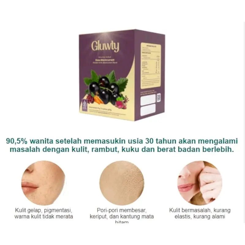 Suplemen Serbuk Pemutih dan Pengencang Kulit Gluwty Collagen Asli 3