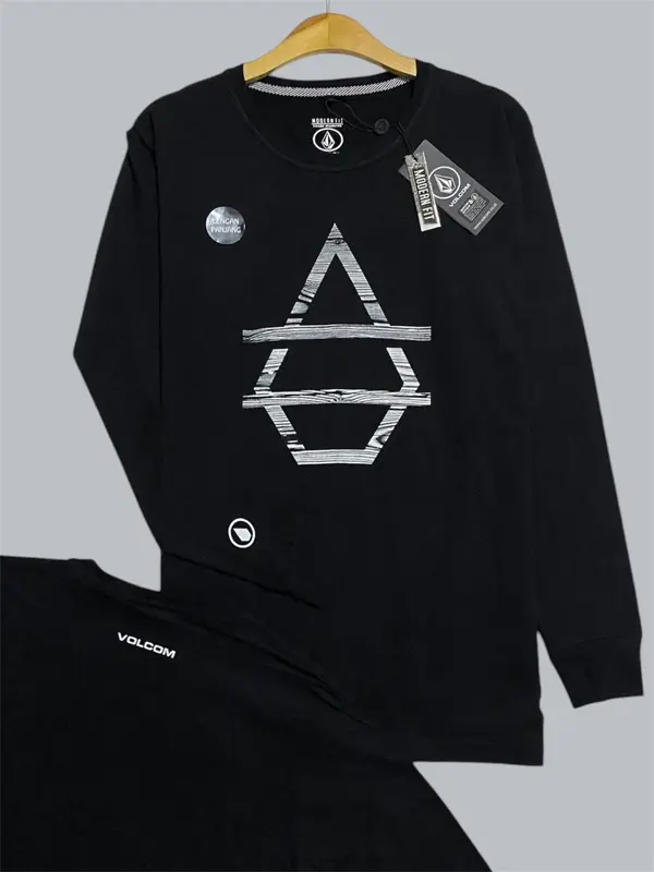 Longsleeve Tshirt - Baju Kaos Longslevee Distro 24s Jahit Rantai Oblong 0