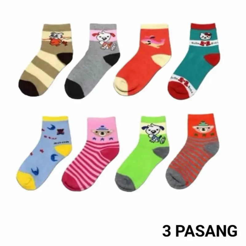 Kaos kaki anak TK-SD Motif karakter lucu random motif dan warna 6