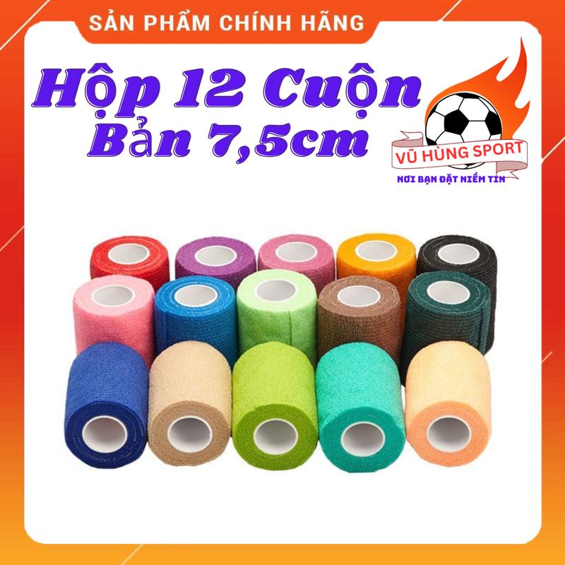 Combbo 24 cuộn băng keo thể thao bản 7.5cm ,băng quấn cổ tay cổ chân ,chống lật cổ tay cổ chân khi chơi thể thao  Spor Sport Bóng đá & Bóng đá trong nhà Navy