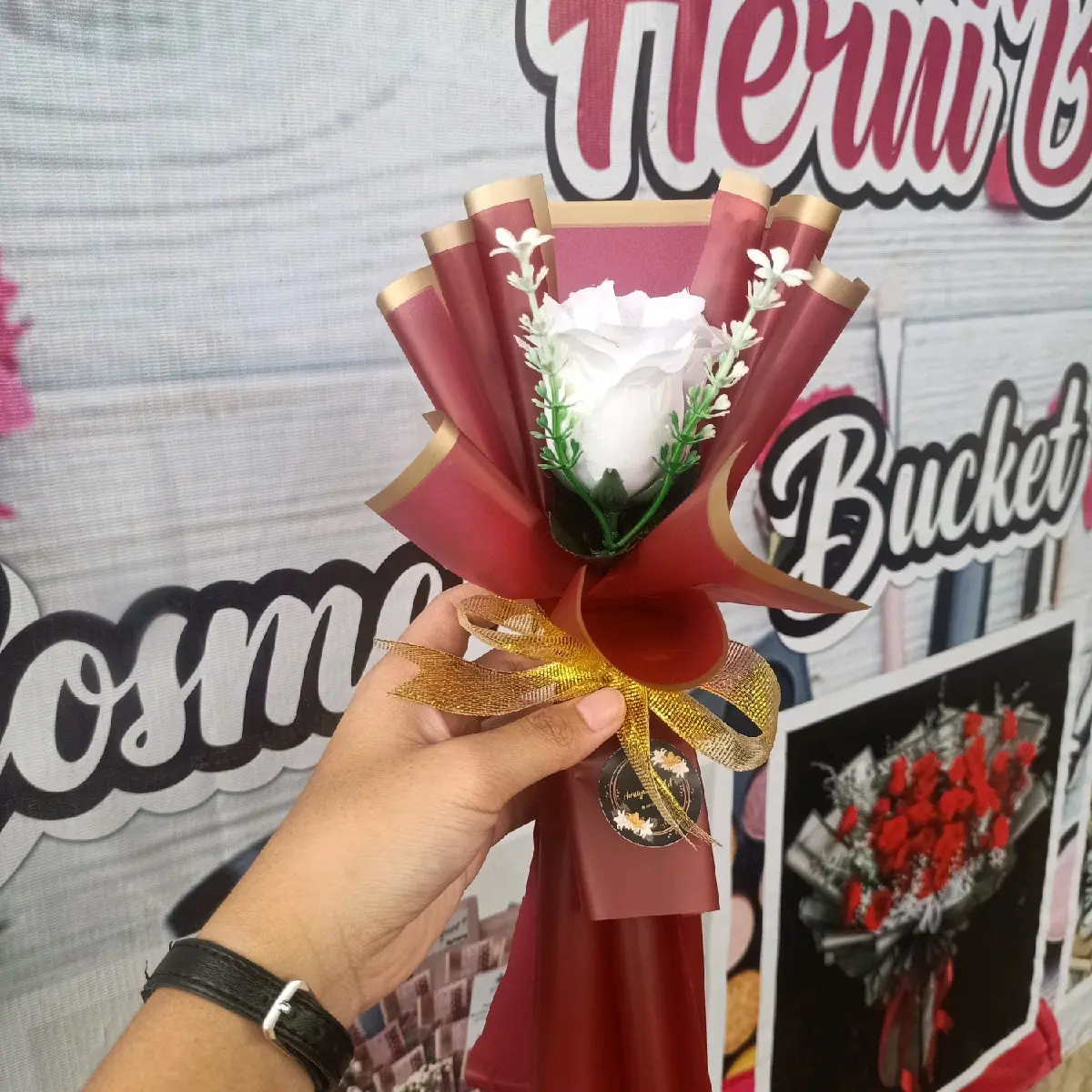 buket bunga mini murah 1 tangkai