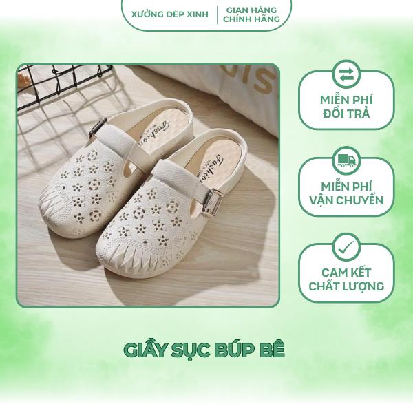    Tăng 1 size  Giầy sục búp bê nữ chất pvc êm mềm có lỗ thoáng khí hottrend 2025 Xưởng Dép Xinh 