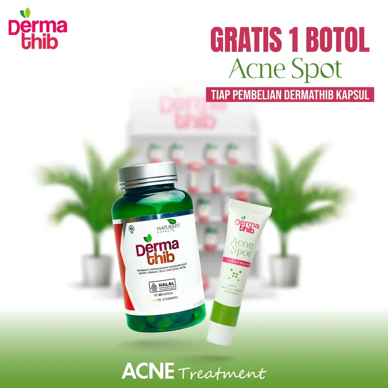 Bundling Suplemen Dermathib Obat Jerawat & Acne Spot Treatment With Ceramide Salicylic Acid Perawatan Wajah Berjerawat 0