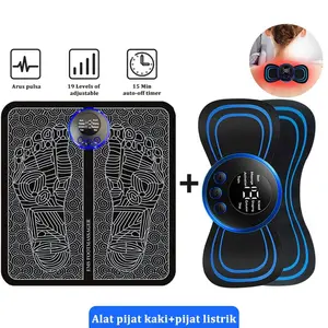 Elektrik Pijat EMS Mini Massager EMS FOOT MASSAGE  Alat Mikro Panas Sensu Therapy Pads Elektrik Pijat Pegal Nyeri Terapi Punggung alat  pijat