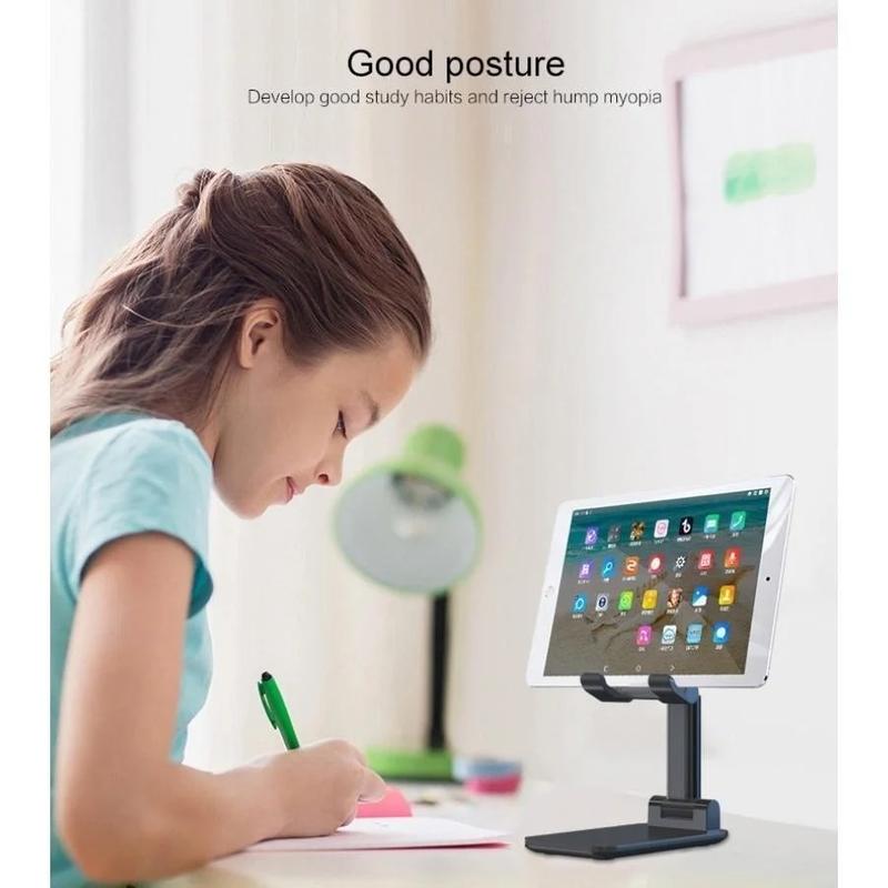 Product Introduction of Full Metal 360 Degree Rotating Cell Phone Holder - Foldable Extension Support Table Mobile Adjustable Cell Phone Holder 5