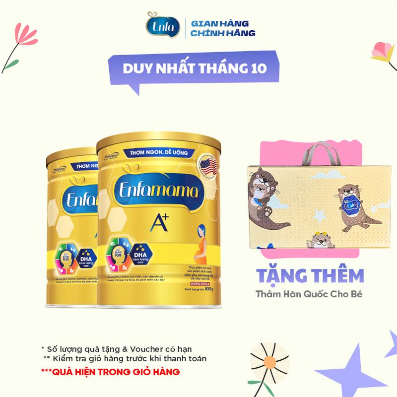 Bộ 2 sữa bầu Enfamama A+ - Hương Chocolate 830g/lon
