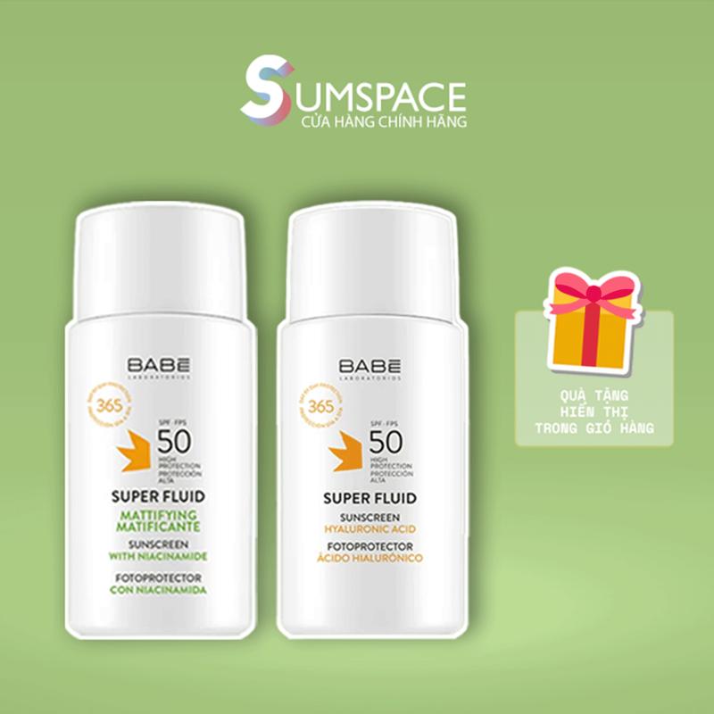 [SUM SPACE] [CÔNG TY] Kem Chống Nắng BABE Super Fluid Sunscreen SPF 50 Phổ Rộng, Kiểm Soát Dầu, Dưỡng Ẩm - 50ml