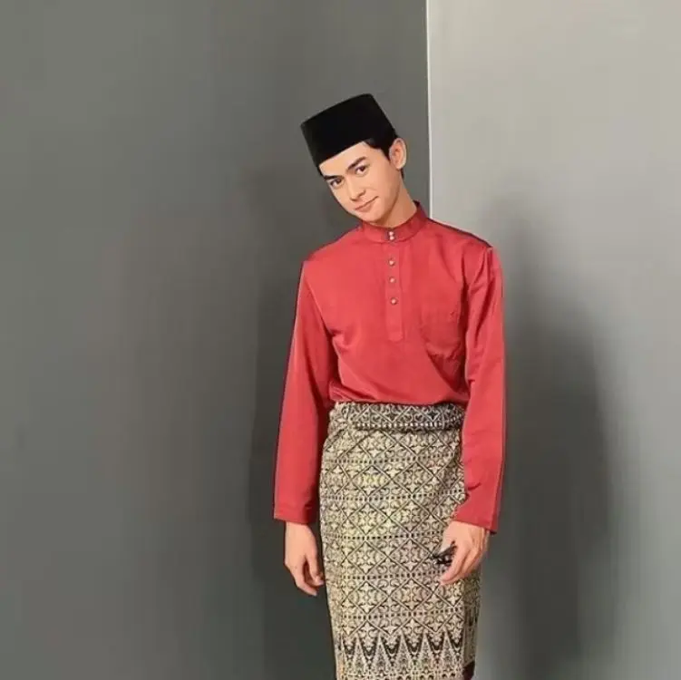 setelan baju koko melayu teluk belngaa cekak musang pakaian adat tradisional melayu bahan baloteli bisa cod 3
