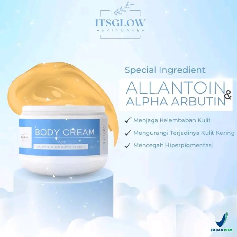 ITS GLOW PAKET BODYCARE VARIASI LENGKAP | PAKET BADAN BOOSTER BODY CREAM BOOSTER Arbutin Mencerahkan Niacinamide 8