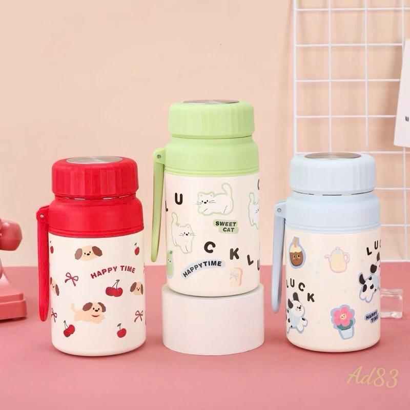 Bình Giữ Nhiệt Dung Tích 1000ml inox 316 Có Lõi Lọc Trà Quai Sách Tiện Lợi In Hoa Tiết xᶖnh Xỉu
