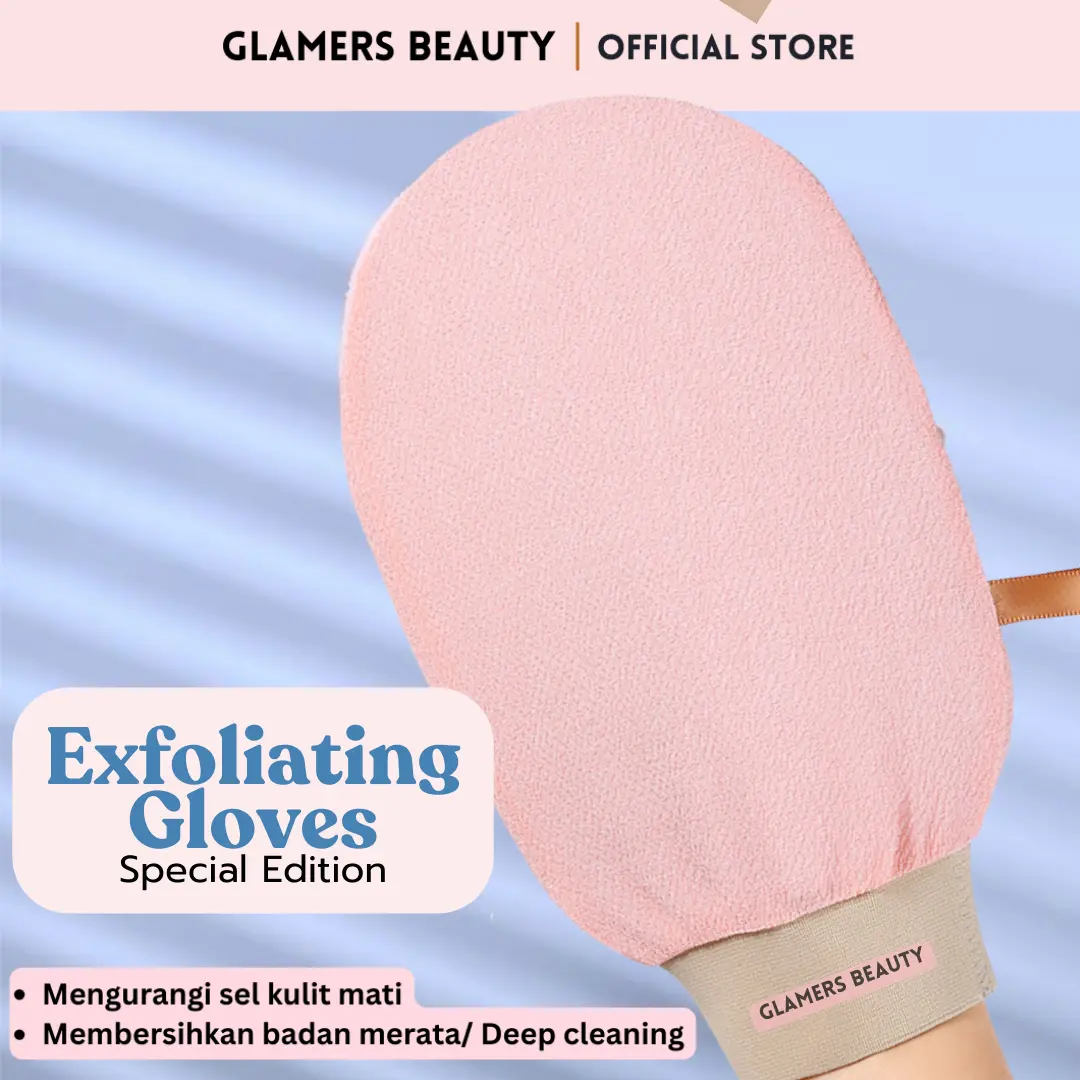 Glamersbeauty - PINK EDITION Gloves Scrub Exfo Special PINK Tempat bath sarung tangan mandi