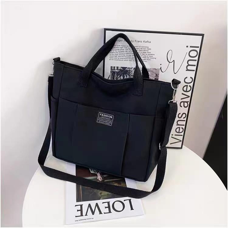 Product Introduction of Túi Vải Tote Nhật Bản, Dày Dặn, Nhiều Ngăn, Phong Cách Thường Ngày Thích Hợp Cho Học Sinh, Có Thể Mang Theo Bằng Tay Hoặc Đeo Một Bên Vai, Túi Đeo Chéo, Lý Tưởng Cho Trường Học, Thiết Kế Đơn Giản 14