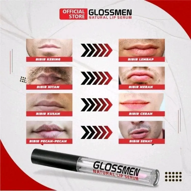 Pemerah Bibir Pria Pencerah Bibir Pria | Glossmen Lip Serum Mengatasi Masalah Bibir | TERAMPUH 2