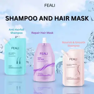 {SACHET} FEALI HAIR TREATMENT REPAIR HAIRMASK &  SHAMPOO ANTI HAIRFALL NOURISH & SMOOTH
