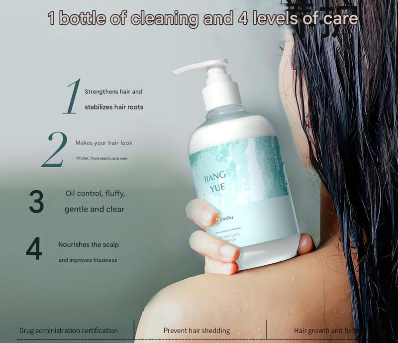 Dầu gội LANSHU, Ngăn Rụng Tóc Và Thúc Đẩy Mọc Tóc, Chiết Xuất Đa Tử Hà, Cây Xanh Xanh, Bồng Bềnh 0