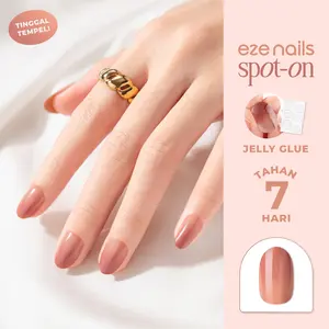 Malahayati in Nude Brown - Eze Nails Spot on Manicure (Kuku Palsu Tempel + Jelly Bond)