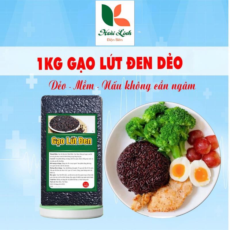 Mã 10 1kg gạo tẻ lứt đen dẻo mềm cơm thơm ngon Healthy thực dưỡng Eatclean hữu cơ tự nhiên không cần ngâm đóng túi hút chân không - Hoài Linh Điện Biên. Hữu cơ Tự nhiên Gói