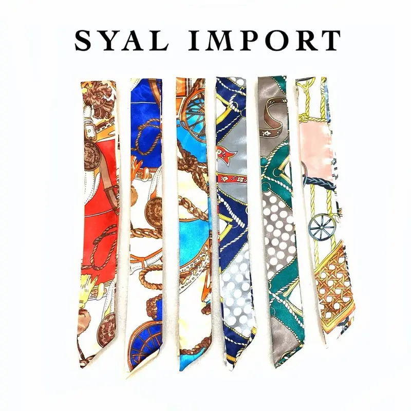 DAPAT 3 PCS-Vintage Syal Scarf 100% SILK IMPORT Syal Tas Twily Ikat Rambut Accesories Tas dan Ikat Rambut Aksesoris Kain Elegan 5
