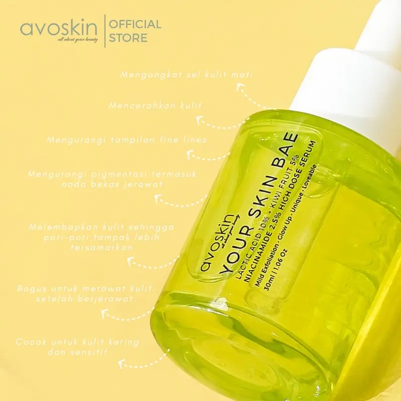 Avoskin Your Skin Bae Lactic Acid 10% + Kiwi Fruit 5% + Niacinamide 2,5% High Dose Serum 4