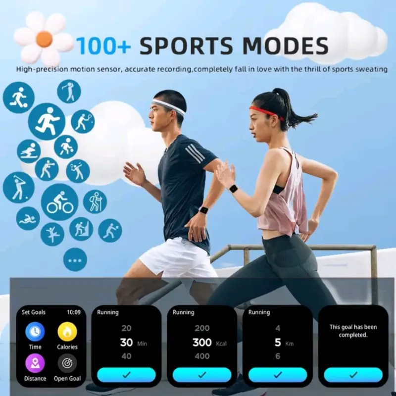 TERMURAH Jam Tangan Android Layar Sentuh Anti Air Smartwatch Pria Wanita Elegan Mewah Keren Kesehatan 6