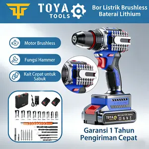 TOYA 48V Mesin bor baterai cas 10mm bor listrik  bor tangan baterai besi tembok Beton kayu - Cordless Drill bor cas