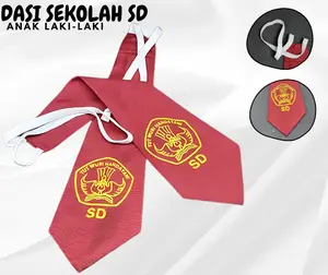 Dasi Sekolah SD tali karet termurah bahan kain untuk putra dan putri