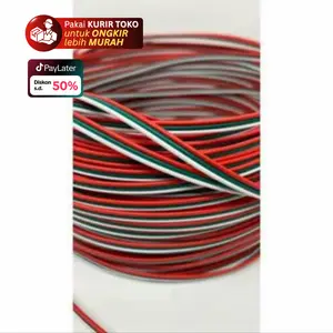 kabel serabut 2 way 3 way awg & isolasi bakar untuk instalasi lampu LED harga per 5 meter
