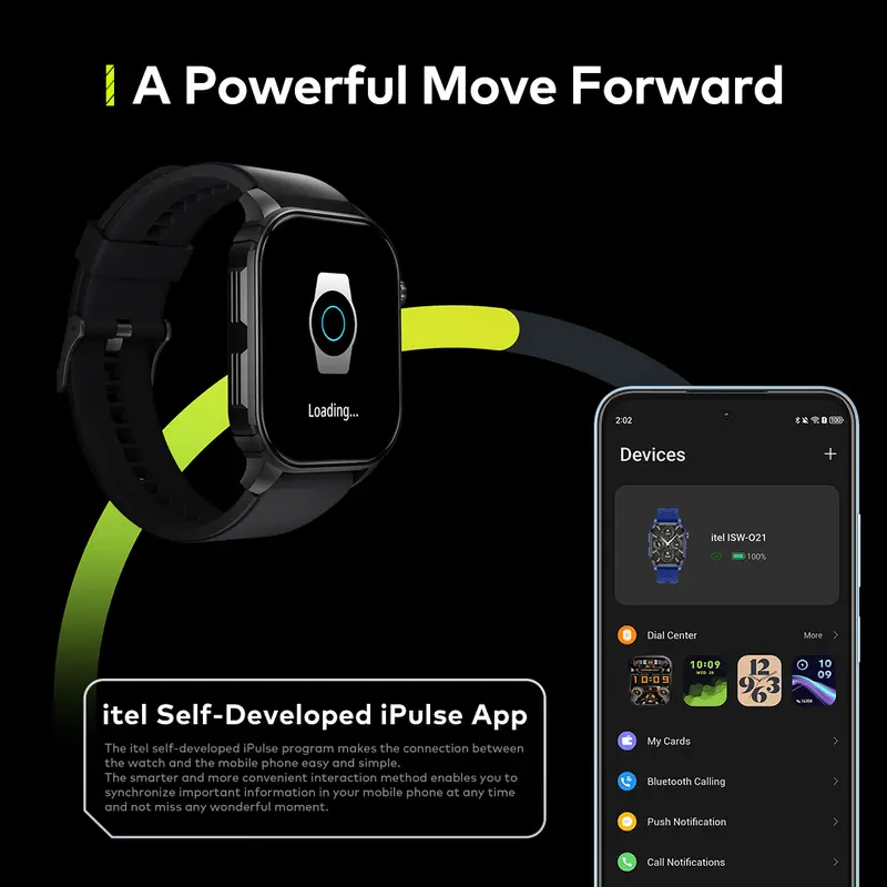 itel ISW-O21 Smart Watch Cyber Smart Watch, 7 Days Extra-Long Battery,2.01" Ultra Large HD Display, AI Voice Assistant,Support Hear 4
