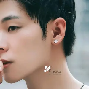 Anting magnet permata diamond terbaru premium double magnet pria wanita