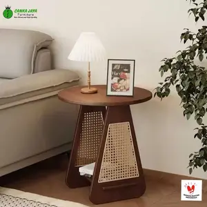 CANKA - Meja Samping Tamu Kona Minimalis Murah Kayu Jati