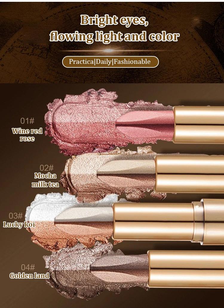 Product Introduction of 【Hot Sale】Double Color Light Luxury  Eyeshadow Stick for Lazy People 3