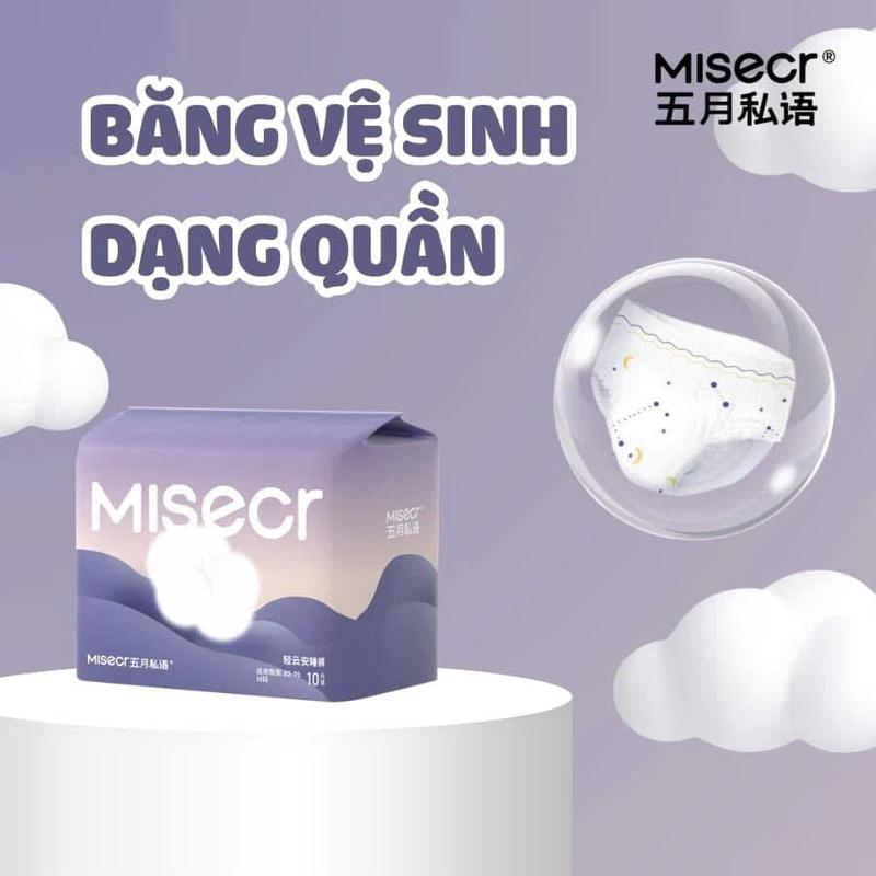 INSOFTB COMBO 60 MIẾNG Băng vệ sinh dạng quần siêu mỏng mặt bông MISECR đạt chuẩn FDA quần băng 2