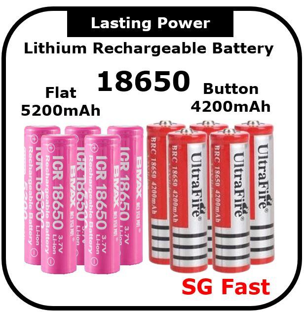 High Power 18650 Battery 3.7V Lithium Rechargeable Battery Accessories Button 1