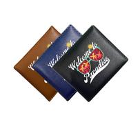 Gambar WELCOME TO PARADISE Dompet Pria Koin Ritsleting Kulit PU dua Kali Lipat Uang Kartu - HITAM dari Amt Cloths Officiall Store Kab. Garut 5 Tokopedia