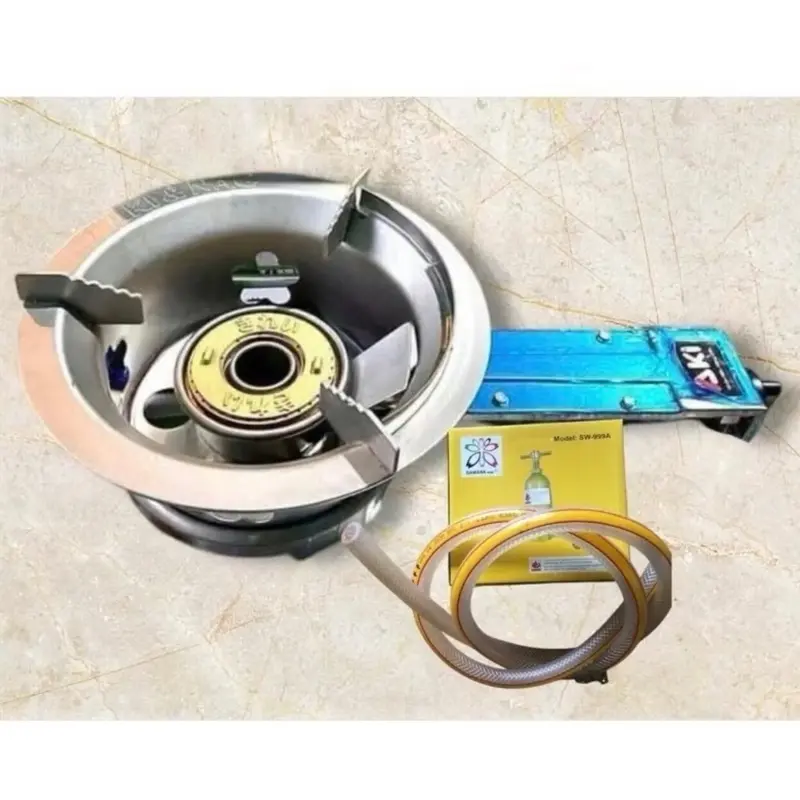 Bếp công nghiệp inox hãng AKI kèm van dây