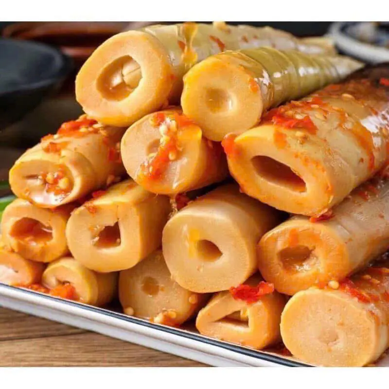 Măng tứ xuyên cay giòn gói to 400gr - Măng bóc vỏ 2