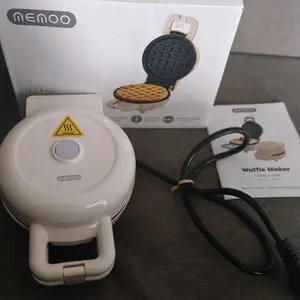 AZKO Memoo Waffle Maker Mini Pembuat Kue Gofre Alat Pemanggang Cetakan Waffle Anti Lengket Perlengkapan Dapur