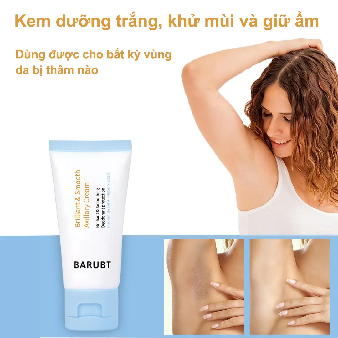 Kem Dưỡng Cải Thiện Sắc Tố Da 30g – Dưỡng Sáng Vùng Nách, Đầu Gối, Khuỷu Tay Với Niacinamide & Chiết Xuất Dâu Tằm – Chăm Sóc Da Toàn Thân