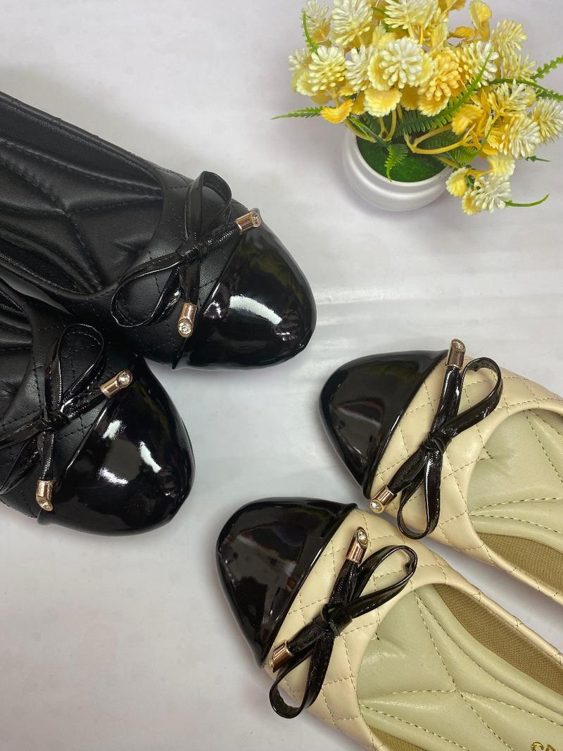 Product Introduction of DHIFAQIS sepatu wanita flatshoes cewek pita empuk Sol Karet Hitam 9