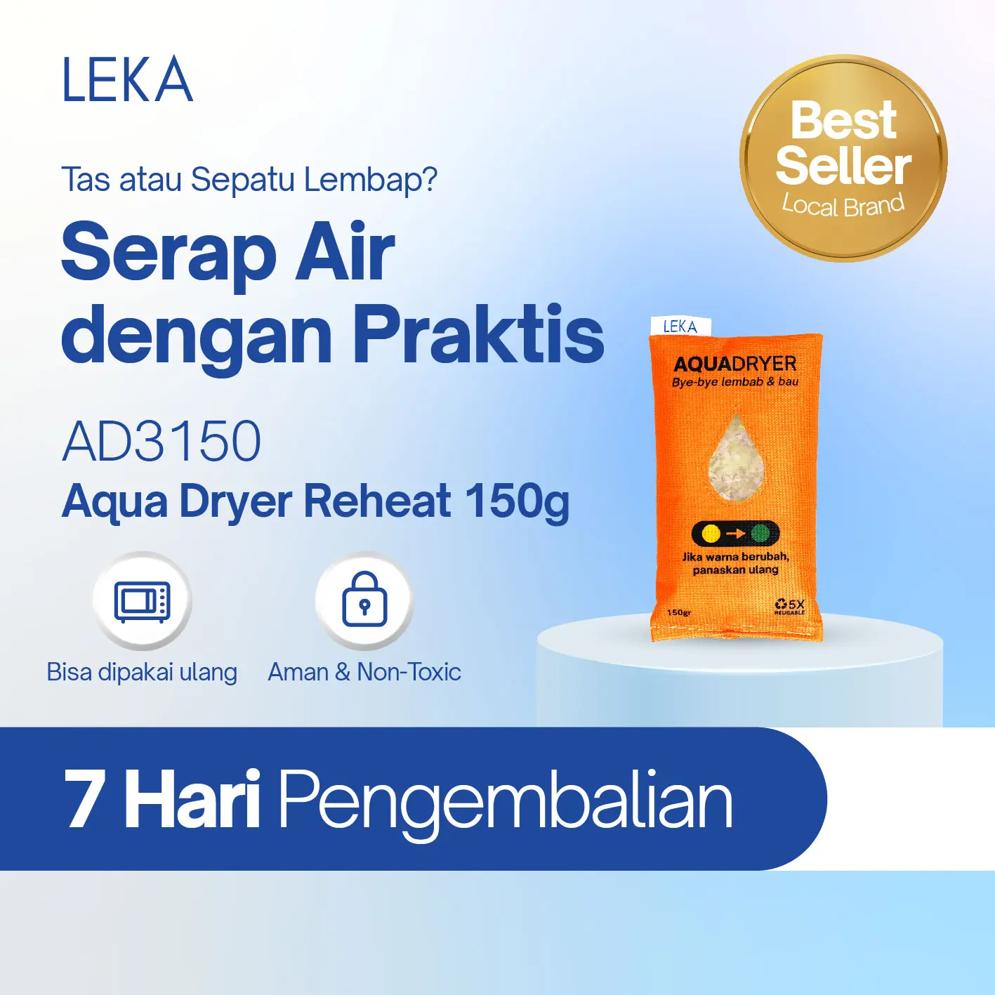 LEKA AD3150 Reheat Aqua Dryer 150gr - Serap Air Lembab Anti Bau Bagus